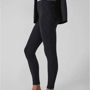 Athleta Delancey Moto brown  leggings size medium, 27”